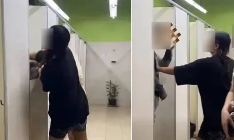 Bị quay lén trong nhà vệ sinh trạm xăng, cô gái trẻ tung liên hoàn cước khiến kẻ biến thái trở tay không kịp