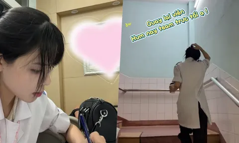 Nữ sinh viên Y khoa gây chú ý với nhan sắc xinh đẹp khi ngồi ngủ gật trên hành lang bệnh viện, hóa ra là vợ cầu thủ nổi tiếng