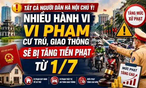 Tất cả người dân Hà Nội chú ý, nhiều hành vi vi phạm cư trú, giao thông sẽ bị tăng tiền phạt từ 1/7