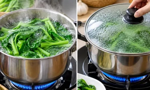 Luộc rau nên mở vung hay đậy vung?