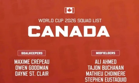 Canada chốt danh sách World Cup 2026: Alphonso Davies trở lại, quyết tâm làm nên lịch sử trên sân nhà