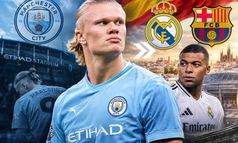 Haaland rục rịch rời Man City sang La Liga: Bến đỗ thay thế Mbappe ở Real Madrid?