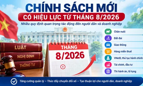 Những chính sách nổi bật có hiệu lực từ tháng 8/2026 người dân và doanh nghiệp cần biết
