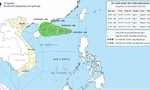 Biển Đông xuất hiện áp thấp nhiệt đới, cảnh báo rủi ro thiên tai cấp 3