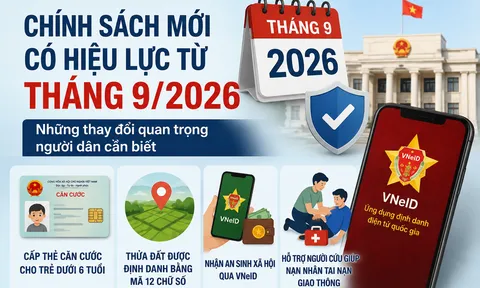 Chính sách mới có hiệu lực từ tháng 9/2026: Trẻ dưới 6 tuổi được cấp căn cước, thửa đất có mã định danh