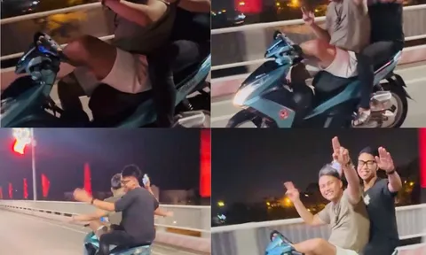Vừa lái xe bằng chân vừa quay TikTok, nhóm thanh niên nhận cái kết gây chú ý