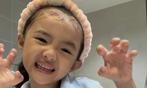 Học trường quốc tế 600 triệu/năm, con gái Đông Nhi 5 tuổi tự quay clip nói tiếng Anh, chất giọng như chim hót