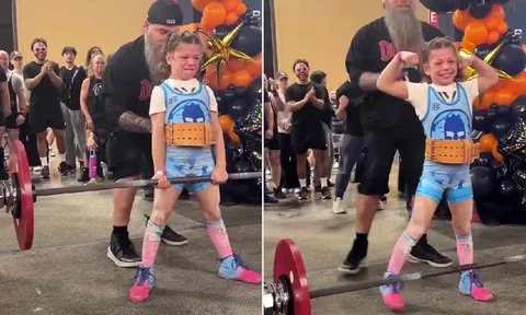 Mới 9 tuổi nhưng có thể nâng tạ gấp 3 lần trọng lượng cơ thể, cô bé khiến nhiều người không khỏi bất ngờ