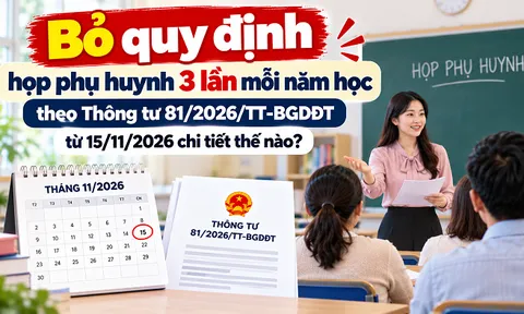 Bỏ quy định họp phụ huynh 3 lần mỗi năm học theo Thông tư 81/2026/TT-BGDĐT từ 15/11/2026 chi tiết thế nào?