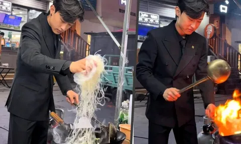 Mặc vest đen bảnh bao bán cơm rang chợ đêm, chàng trai kiếm gần 200 triệu đồng/tháng