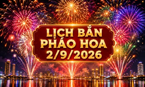 Danh sách các tỉnh, thành được bắn pháo hoa ngày lễ Quốc khánh 2/9/2026