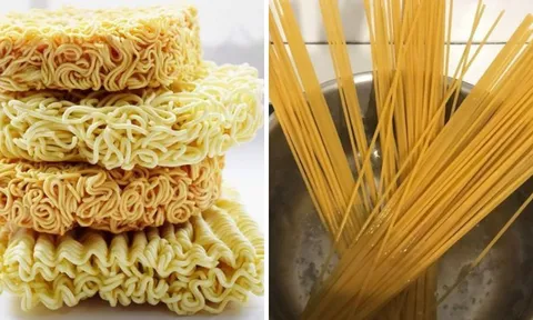 Tại sao sợi mì Ý dài thẳng, sợi mì tôm lại có hình lượn sóng?