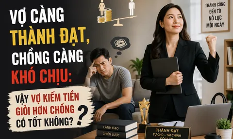 Vợ càng thành đạt, chồng càng khó chịu: Vậy vợ kiếm tiền giỏi hơn chồng có tốt không?