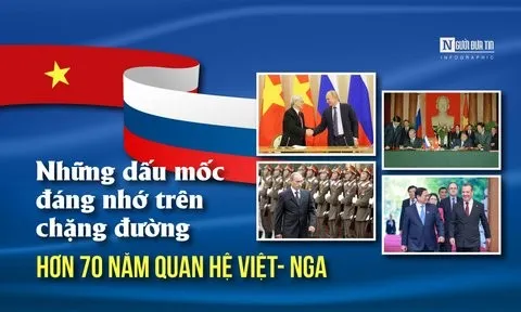 Những dấu mốc đáng nhớ trên chặng đường hơn 70 năm quan hệ Việt - Nga