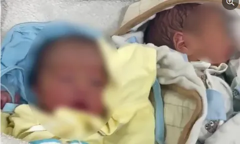 Hai bé trai sơ sinh 1 ngày tuổi bị bỏ rơi cùng lá thư để lại