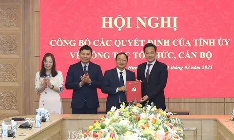 Hưng Yên công bố quyết định sắp xếp bộ máy; chỉ định, bổ nhiệm nhân sự