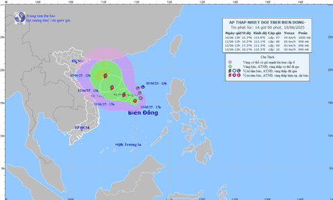 Thông tin mới nhất về áp thấp nhiệt đới trên biển Đông: Dự báo mạnh lên thành bão