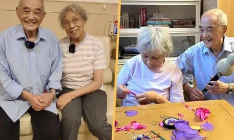 Cụ ông 102 tuổi "cưa đổ" cụ bà 85 tuổi, dân mạng rần rần xin bí kíp yêu tuổi già