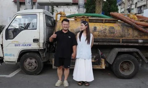 Cô gái bỏ nghề giáo, vượt 700km về quê sống cùng bạn trai làm nghề hút bể phốt