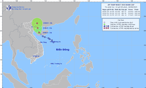 Nóng: Tin áp thấp nhiệt đới khẩn cấp