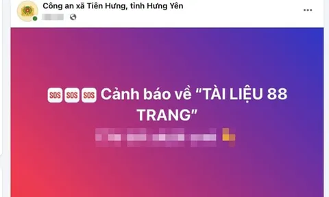 Nóng: Cảnh báo khẩn cấp về “Tài liệu 88 trang” độc hại, gây hoang mang và vi phạm pháp luật nghiêm trọng