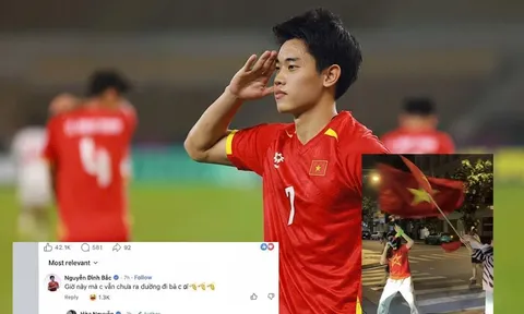Vừa thắng Hàn Quốc, Đình Bắc U23 lập tức bình luận trên facebook single mom nổi tiếng rủ đi bão