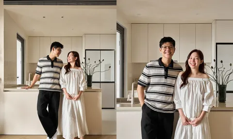 10 năm tích luỹ, cặp đôi BTV Truyền hình tậu được căn nhà 109m2 đẹp như tranh, năm đầu đón Tết nhà mới cùng 2 con