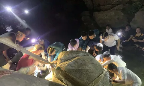 Cận cảnh khoảnh khắc hàng trăm người nỗ lực khiêng khối đá lớn, giải cứu người đàn ông bị kẹt chân
