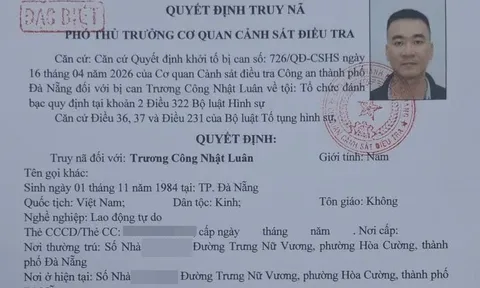Truy nã đặc biệt “ông trùm” cá độ bóng đá Trương Công Nhật Luân SN 1984