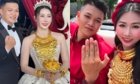 Cô dâu Bến Tre gây chấn động mạng xã hội với bó hoa cưới bằng vàng, danh tính thật sự gây bất ngờ