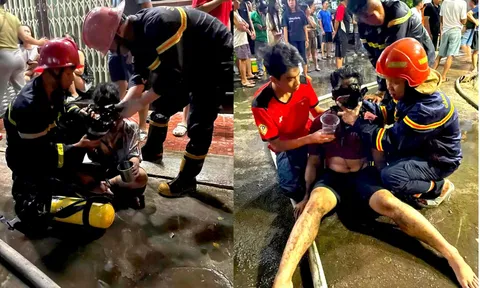 Khói lửa bao trùm nhà 3 tầng lúc nửa đêm, cảnh sát “đua” với thời gian cứu 2 thiếu niên
