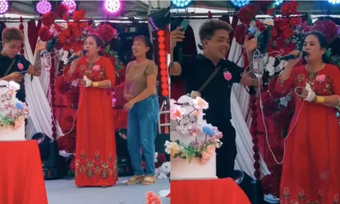Đám cưới miền Tây gây bão: Dì cắm dây truyền dịch vẫn lên sân khấu “quẩy” hết mình