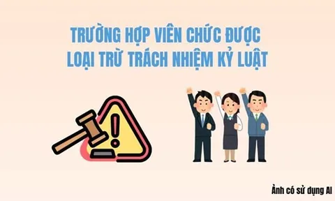 Những trường hợp viên chức được loại trừ hoặc miễn trách nhiệm kỷ luật 2026