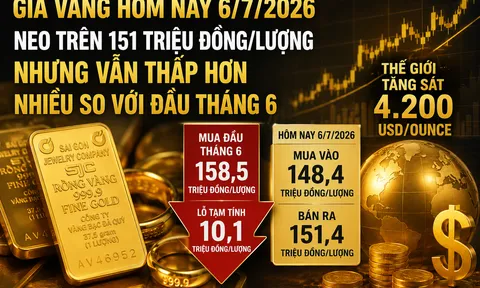 Hôm nay 6/7: Vàng SJC, DOJI, PNJ, Bảo Tín, vàng nhẫn 9999 có giá bao nhiêu?