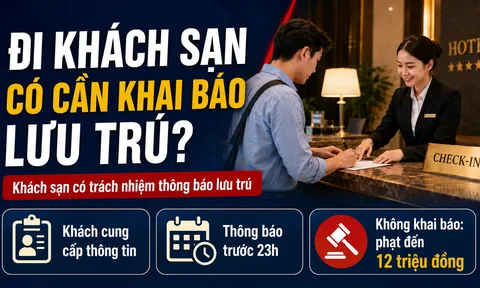 Đi khách sạn, nhà nghỉ, homestay có cần khai báo lưu trú?