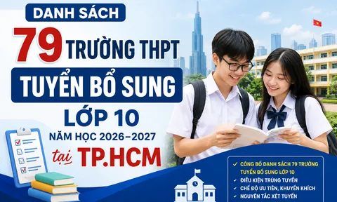 Danh sách 79 trường THPT tuyển bổ sung lớp 10 năm học 2026-2027 tại TPHCM