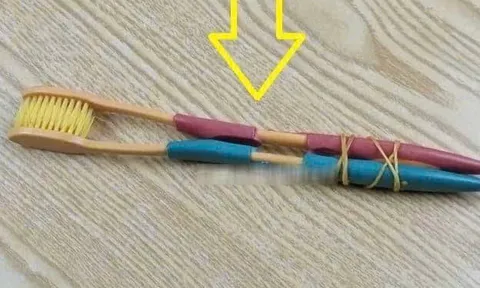 Bàn chải đánh răng cũ đừng vội bỏ đi: Buộc lại với nhau, bạn sẽ nhận được công dụng bất ngờ