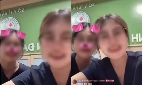 Danh tính 2 cô gái mặc áo blouse dọa "tiêm thuốc độc" trên Tiktok gây bức xúc: Bệnh viện Đức Giang lên tiếng