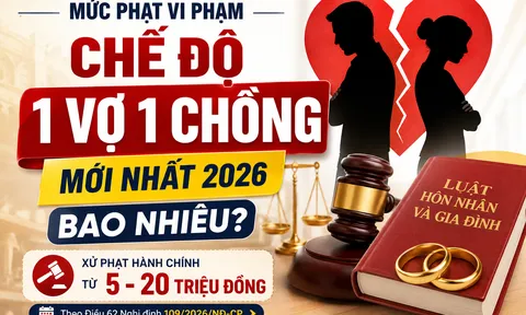 Mức phạt vi phạm chế độ 1 vợ 1 chồng mới nhất 2026 bao nhiêu?
