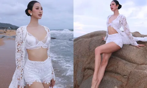 Mỹ nhân Ninh Bình cao 1m75 đẹp như hoa hậu khoe vòng eo con kiến sau sinh, bộ bikini nào cũng đẹp mê mẩn