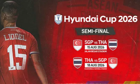 Singapore cháy vé trận bán kết ASEAN Hyundai Cup 2026 gặp Thái Lan