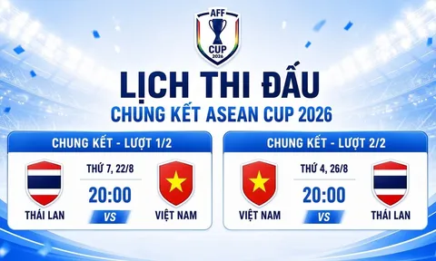 Lịch thi đấu chung kết ASEAN Cup 2026: Việt Nam quyết chiến Thái Lan vì ngôi vương ASEAN Cup