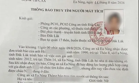 Bé gái 14 tuổi ở Đắk Lắk để lại thư tay rồi mất tích, 16 ngày sau được phát hiện tại nhà dân ở Đồng Tháp