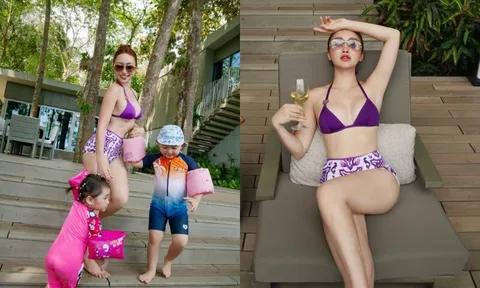 Tiểu thư Hà Nội lấy chồng là đại gia lớn hơn 16 tuổi, khoe vóc dáng nóng bỏng sau 2 lần sinh con