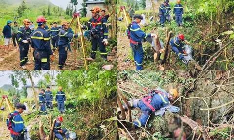 Gần 20 giờ cứu nạn, đưa thi thể người đàn ông rơi xuống hang sâu hơn 40m lên
