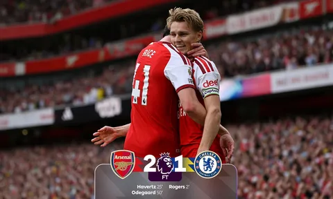 Derby London: Arsenal ngược dòng hạ Chelsea để duy trì mạch toàn thắng tại Premier League