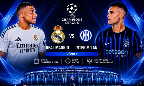 Lịch thi đấu Champions League 8/9: Real Madrid đại chiến Inter Milan, Manchester City làm khách trên sân Porto