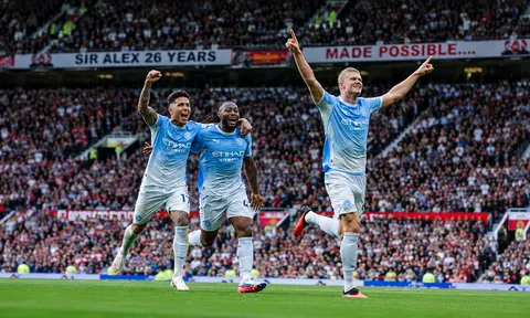Derby Manchester: Haaland tỏa sáng, Manchester City đánh bại Manchester United trong thế thiếu người