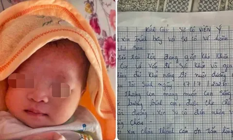 Bé gái 20 ngày tuổi bị bỏ rơi, lá thư hé lộ nguyên nhân đau lòng