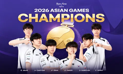 Hàn Quốc thắng áp đảo Đài Bắc Trung Hoa, giành HCV LMHT ASIAD 2026